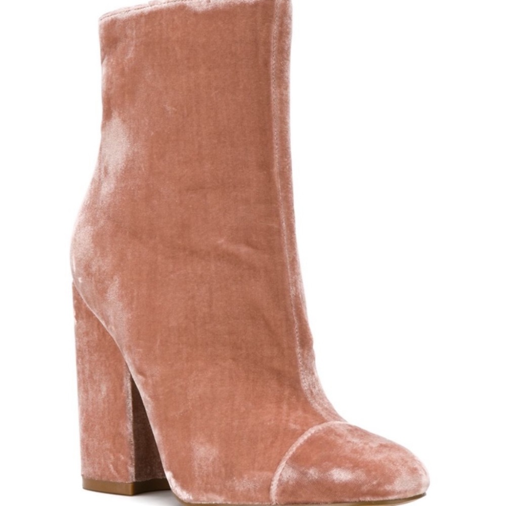 KENDALL + KYLIE pink velvet bootie